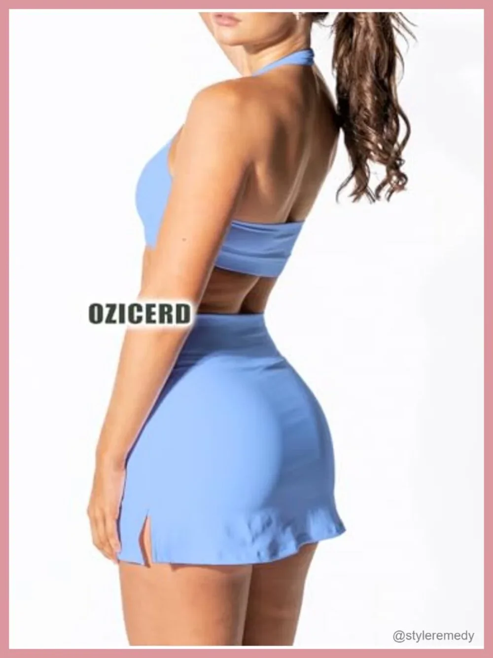 Two Piece Tennis Skirt Set Women Athletic Skort 4 Way Stretch High Rise